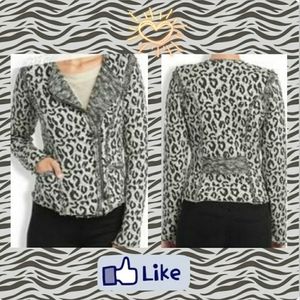 Lucky Brand Lotus Leopard Knit Jacket